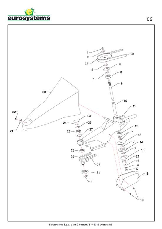 Poulie pour Barre de Coupe P 70 EVO Eurosystems
