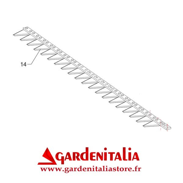 Lame Supérieure pour Barre de Coupe P 70 EVO Eurosystems