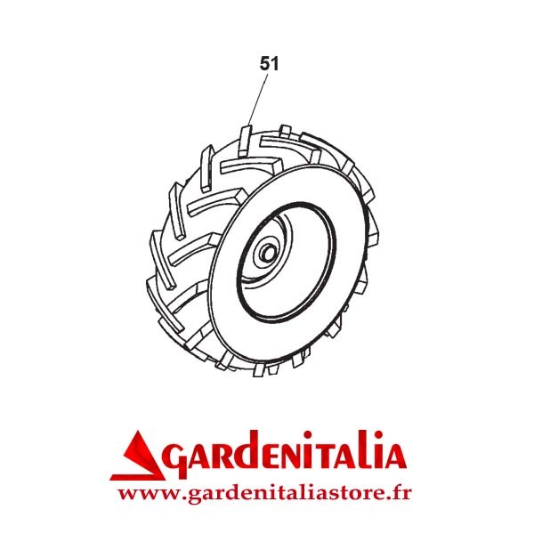 Roue Droite pour Faucheuse M210 Eurosystems