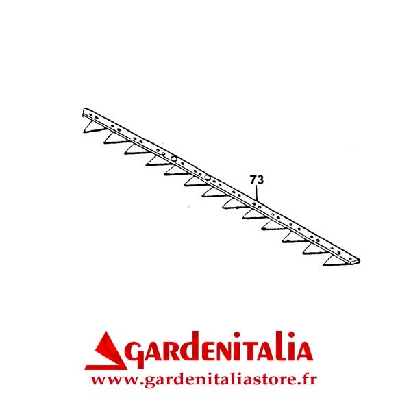 Lame Supérieure pour Barre de Coupe Faucheuse M210 Eurosystems