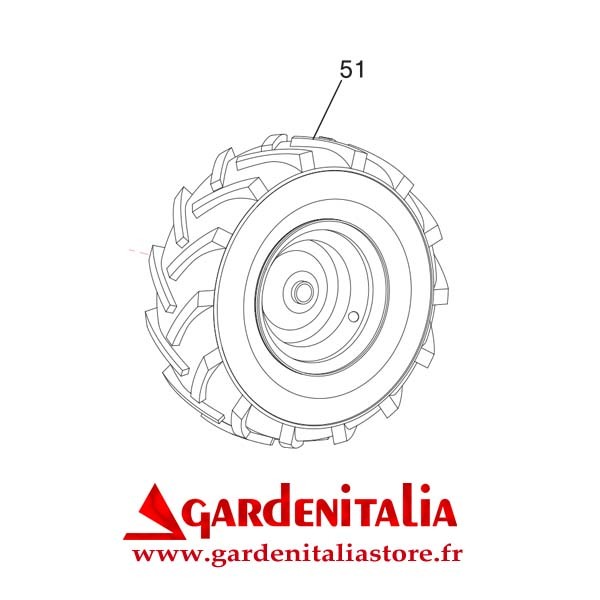 Roue Gauche pour Multi Outil P55 Eurosystems