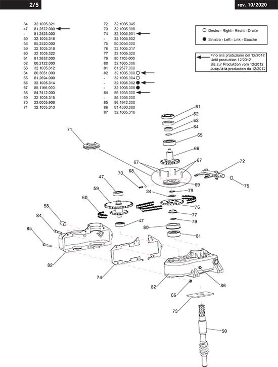 Arbre pour multi Outil P55 Eurosystems