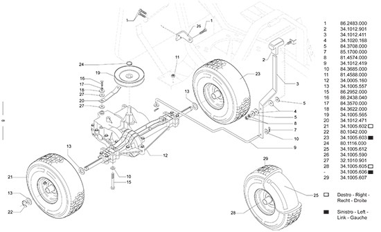 Câble de transmission de frein pour Rider ASSO Eurosystems