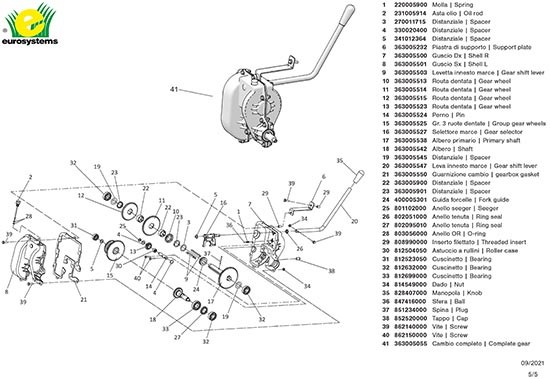 Courroie pour Motobineuse EURO 5 EVO 2+1 Eurosystems
