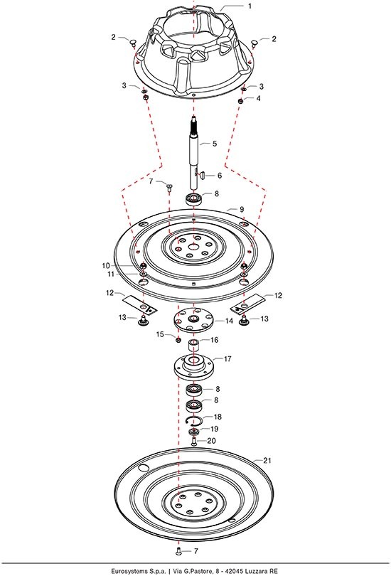 Arbre pour Faucheuse Rotative MINIEFFE Eurosystems