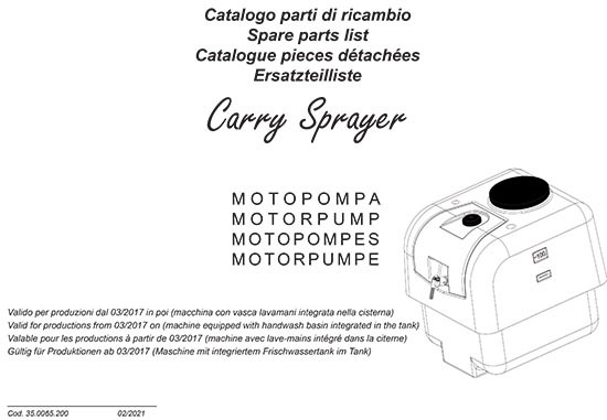 Cache-poussière pour Pulvérisateur CARRY SPRAYER Eurosystems