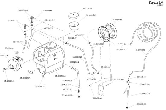 Câble accélérateur pour Pulvérisateur CARRY SPRAYER Eurosystems