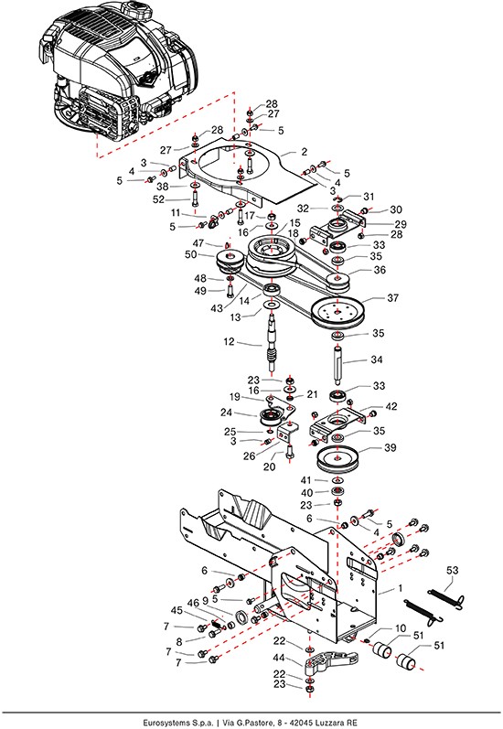 Arbre pour Faucheuse Rotative RS90 Eurosystems