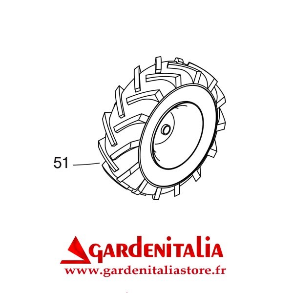Roue Gauche pour Faucheuse Rotative RS210 Eurosystems