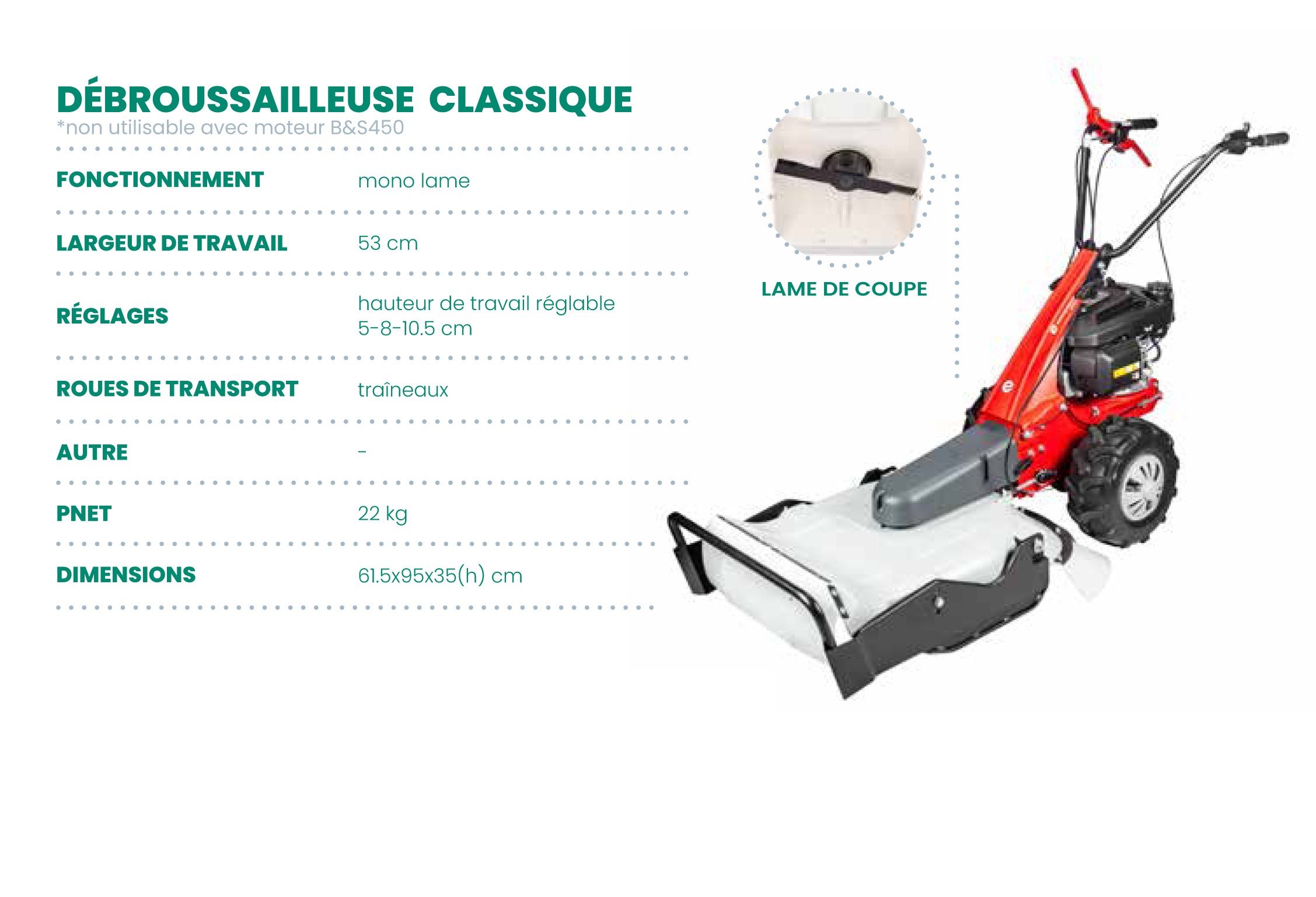 Dèbroussailleuse MINIEFFE RM Moteur Loncin 196 OHV Eurosystems – Made in Italy