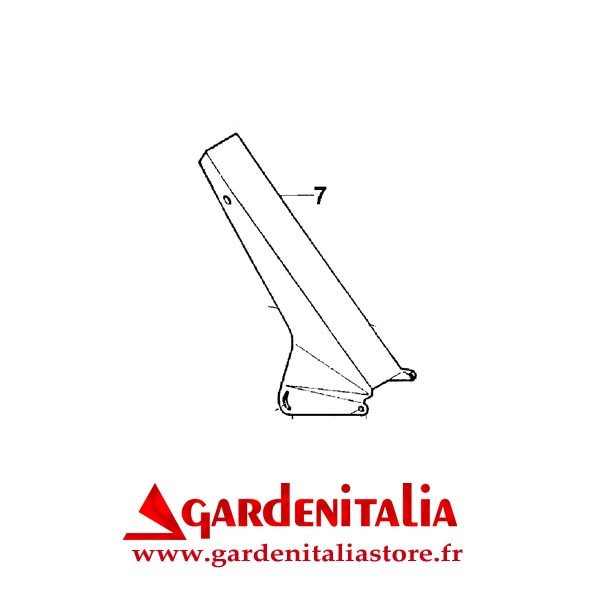 Support guidon rouge pour Motobineuse LA ZAPPA Eurosystems