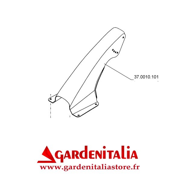 Support guidon rouge pour Motobineuse Z2 Eurosystems