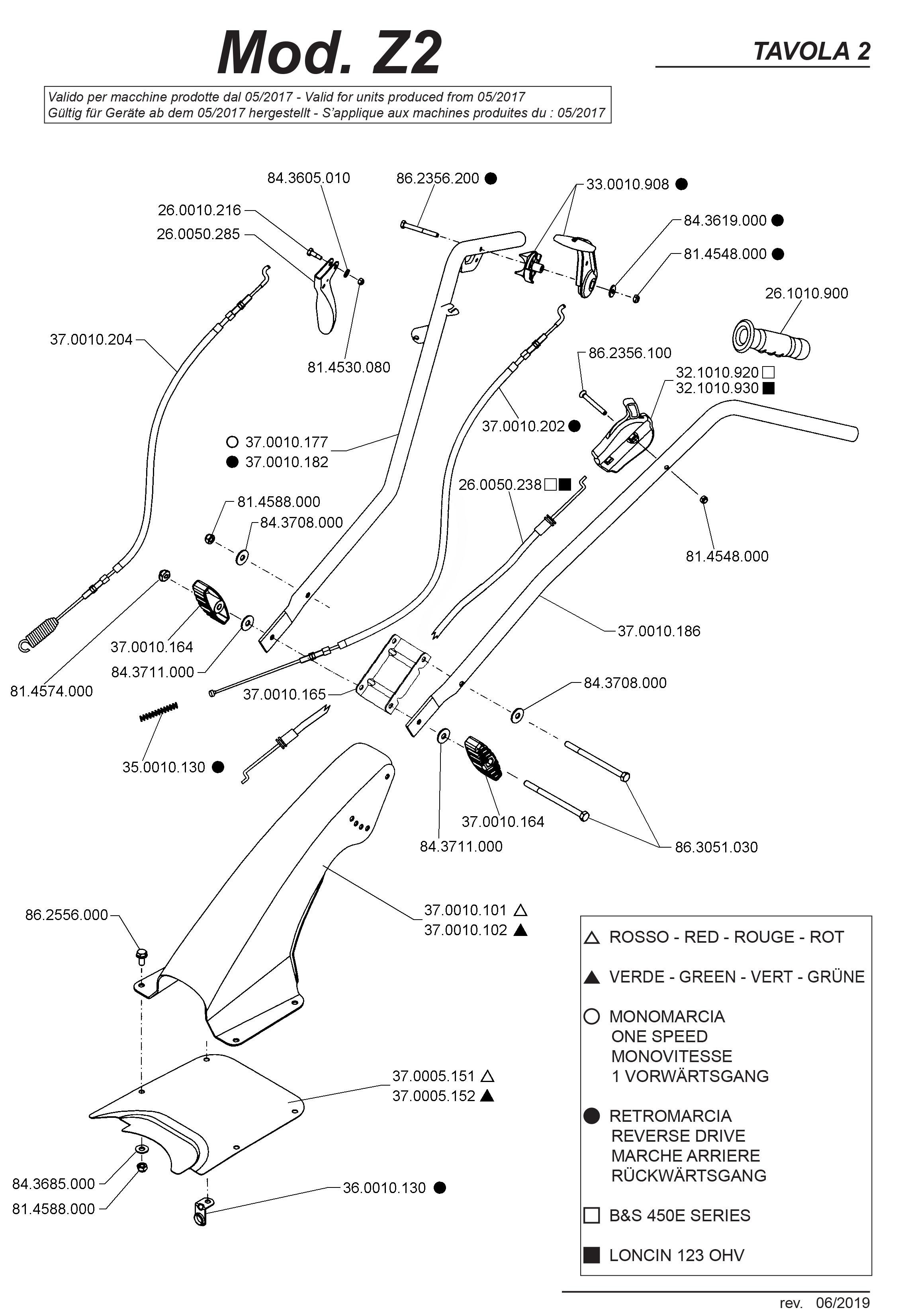 Accélérateur pour Motobineuse Z2 Moteur B&S 450 E-Series Eurosystems