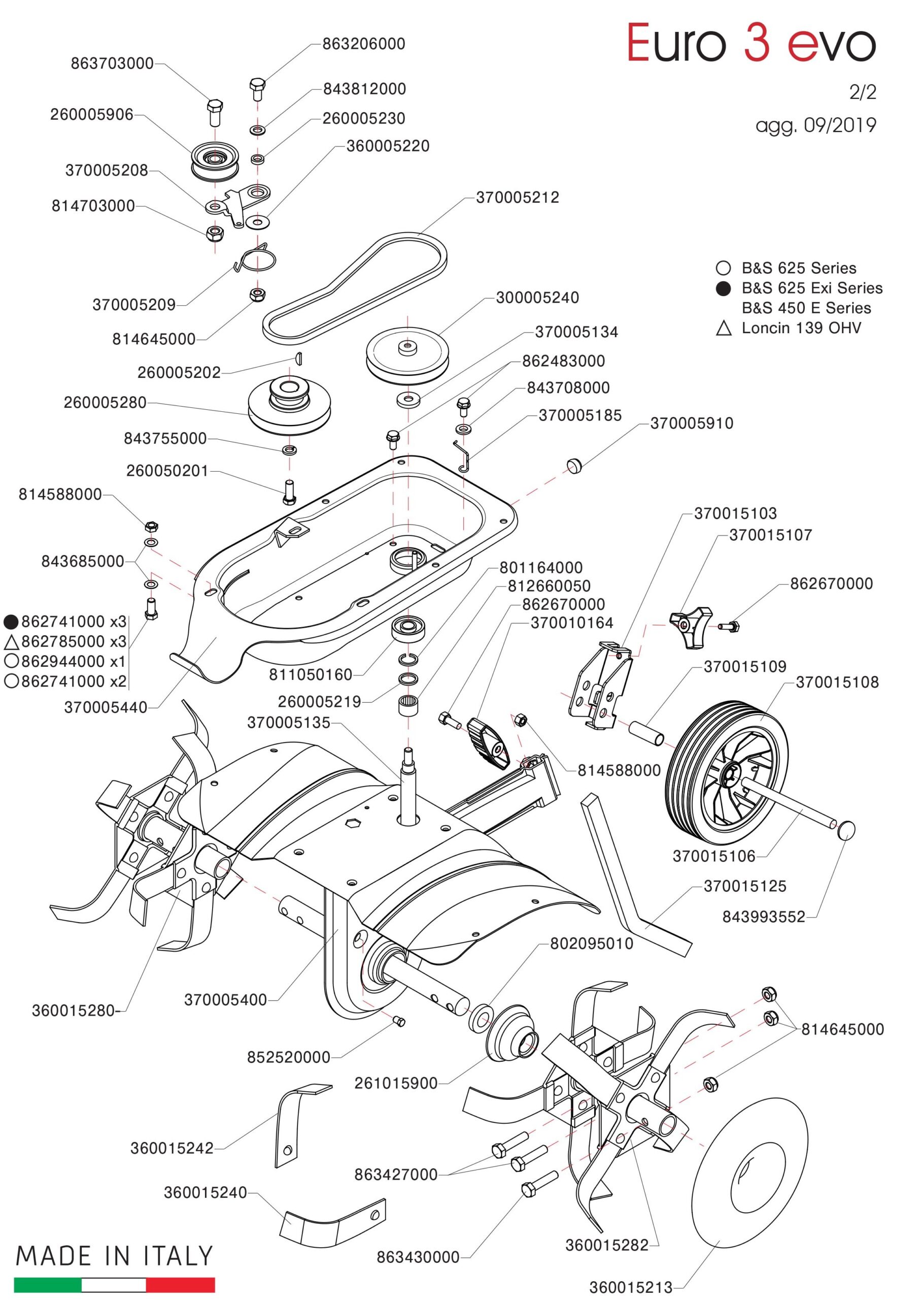 Accélérateur pour Motobineuse EURO 3 EVO Moteur B&S Eurosystems